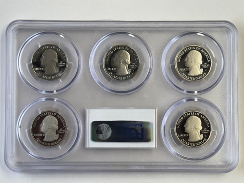 COMPLETE SETS OF 2015 PCGS PR69DCAM CLAD AND SILVER NP QUARTERS (10 COINS) - Picture 4 of 6
