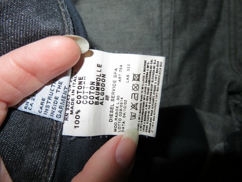 Rare Vintage DIESEL Men's RABOX Relaxed Slim Straight Button Fly Jeans black-36 - Picture 5 of 6