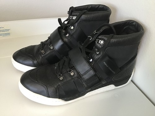 Yoiji Yamato Y-3 Held Black Leather Size 10.5 Mens - Picture 3 of 6