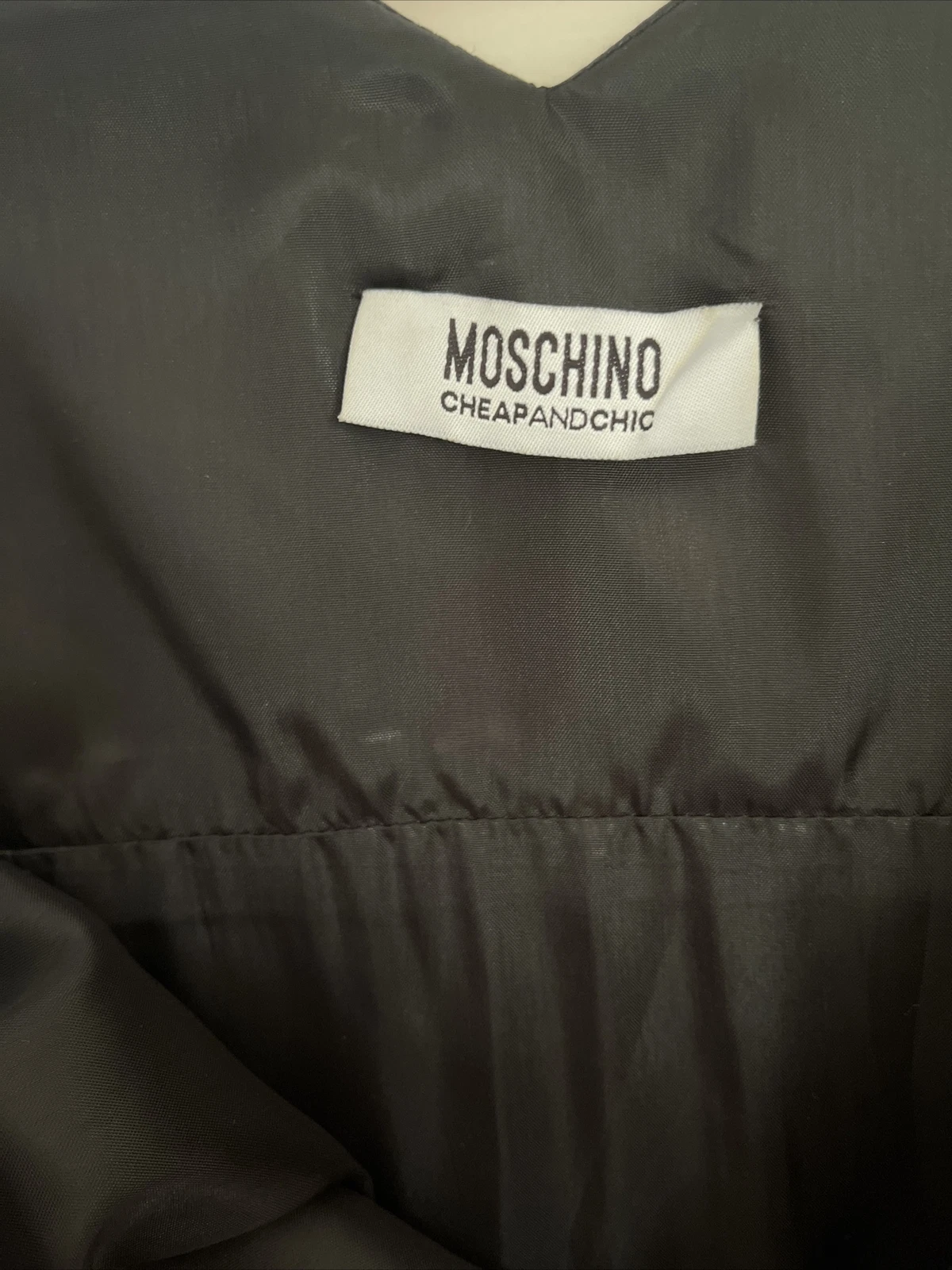 ABITO DONNA MOSCHINO NERO DETTAGLIO FIOCCO TAGLIA UK 12 MEDIO