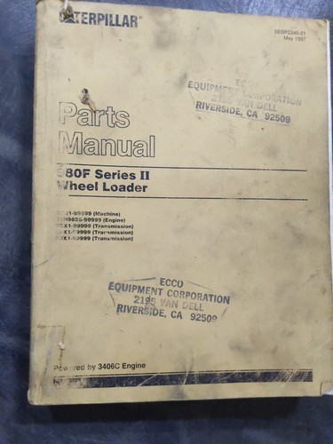 Cat Caterpillar 980f Series 2 Wheel Loader Parts Manual Ebay 
