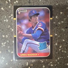 Donruss 1987 Greg Maddux Rated Rookie RC #36 Chicago Cubs Baseball Card