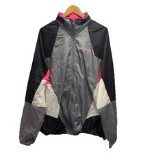 Nike 80's 90's Vtg Men's XL Pink/Black Colorblock Hidden Hood Windbreaker Jacket