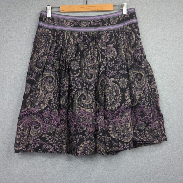Esprit Skirt Womens 12 Purple Midi Flare Lined Side Zip Event Career Work Ladies