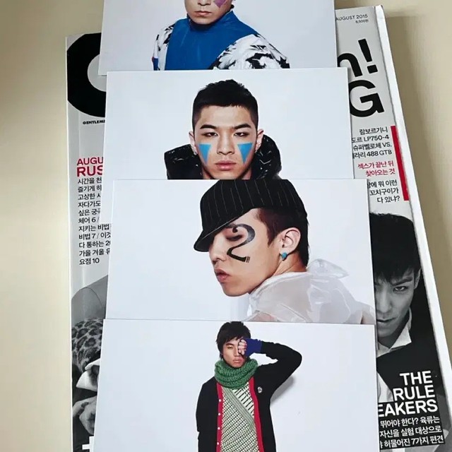 GQ August 2015 Big Bang Magazine with G-Dragon Postcard