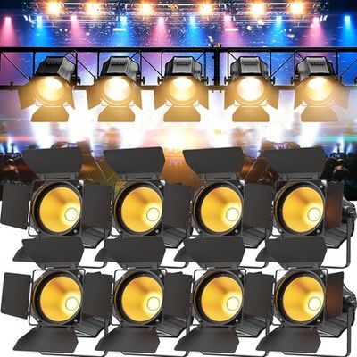 Par Light Dual Color COB 200W Spotlights with Barn Door DJ Disco Stage Lighting