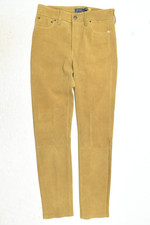 Polo Ralph Lauren Suede Pants Womens 4 Brown Skinny Fit 5-Pocket Mid-Rise