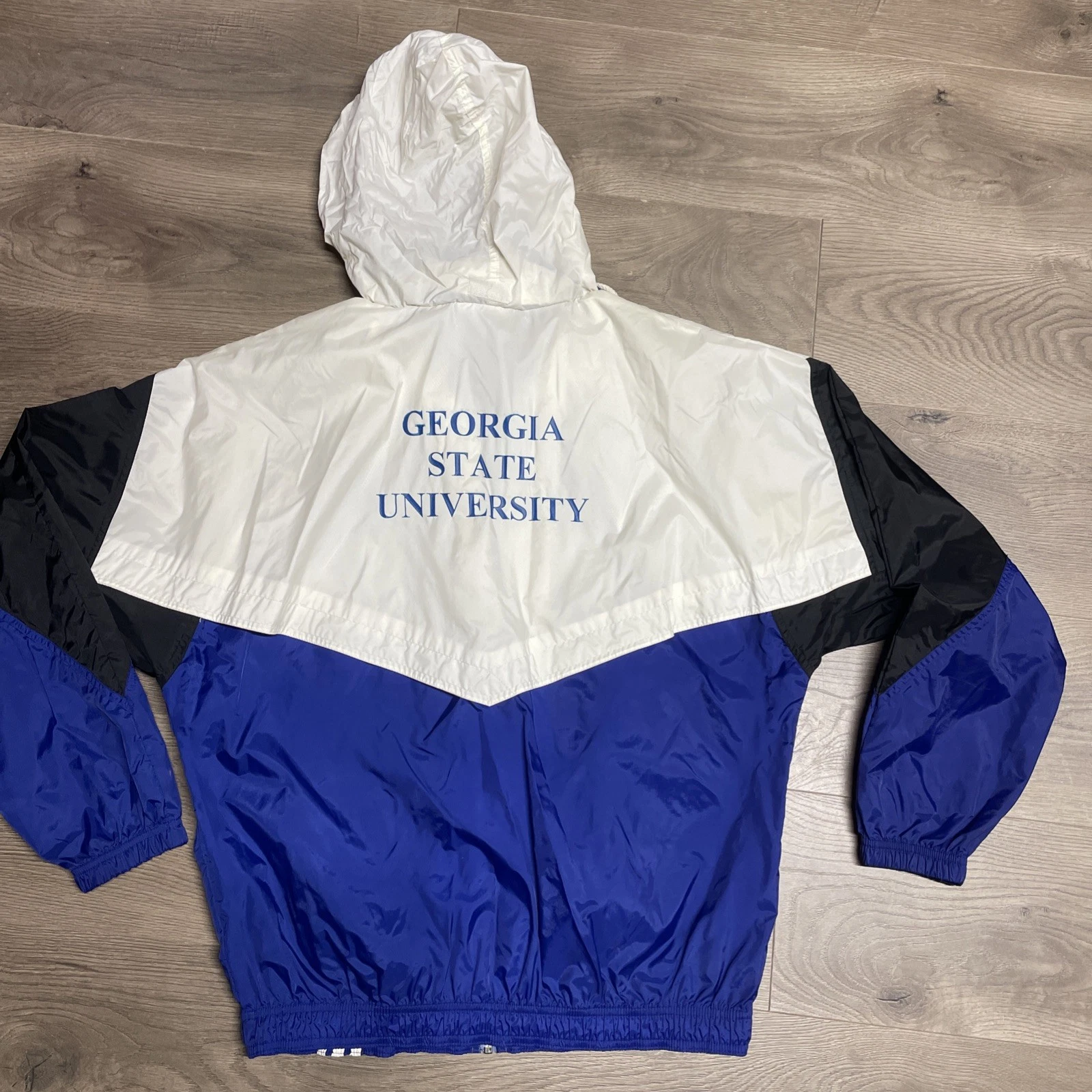 VTG Adidas Georgia State University Colorblock Windbreaker Jacket Mens M image 12