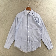 Calvin Klein Shirt Mens M Slim Fit Button Down Long Sleeve Non Iron Casual Blue