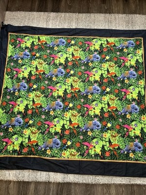 Jim Thompson Pareo Beach Cover Up Skirt Scarf Animal Print Jungle Fauna Cotton