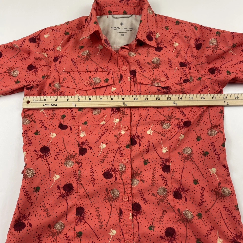 Camisa Royal Robbins abotonada para mujer XS manga enrollable senderismo aire libre ventilada Foto 4 de 4