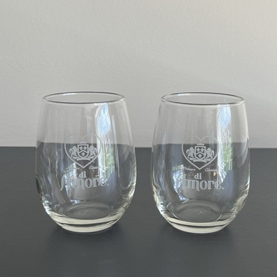Di Amore Primero Classico Tumbler Glasses Liqueur Cordial Wine 2pc 8oz