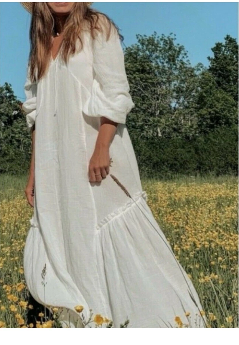 plus size womens cotton dresses Women's Crinkled Hill Tribe Tank Dress in Off White Style with flat sandals Style:Square Neck Anarkali Kurta Set | NA-12.03.25AM
