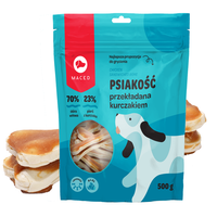 Maced Kauknochen Mit HäHnchen 15Cm 500G Leckerli FüR Hunde