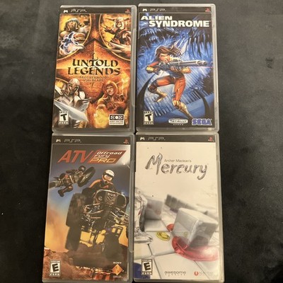 PSP Bundle - Untold Legends, Alien Syndrome, Mercury, ATV Offroad Fury -all CIB
