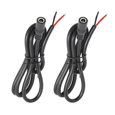 2Pcs 3FT 14AWG 15A 12V DC Power Pigtails Cable, 5.5Mm X 2.1Mm Female Barrel