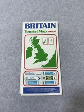 Vintage 1977 Britain Tourist Map BTA John Bartholomew Fold Out Road Guide