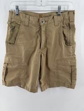 Carhartt Mens Beige Relaxed baggy fit cargo Work shorts size 30