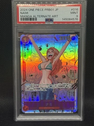 One Piece Nami OP01-016 Manga Alternate Art Alt Premium Booster The Best PSA 9
