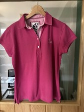 Lazy Jacks Women's Polo Shirt Pink Size M Cotton Short Sleeve Embroidered Logo