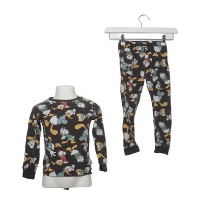H&M, Pyjama, Größe: 110/116, Baumwolle, Schwarz/Mehrfarbig, Print #IGO