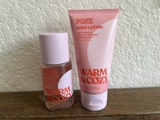 Victoria's Secret Pink Warm  Cozy Body Mist  Lotion Travel Size New Gift Set