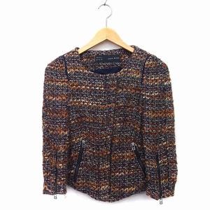 ZARA BASIC Knit Jacket Collarless Cotton Blend Wo… - image 10