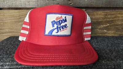 Diet Pepsi Free 3 Stripe Trucker Hat Deadstock Usa
