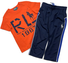 New With Tags Polo Ralph Lauren Boys Logo Tee Shirt Pants Set sz 3T