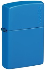 Sky Blue Zippo Windproof Lighter Refillable All Metal Matte Finish USA Made