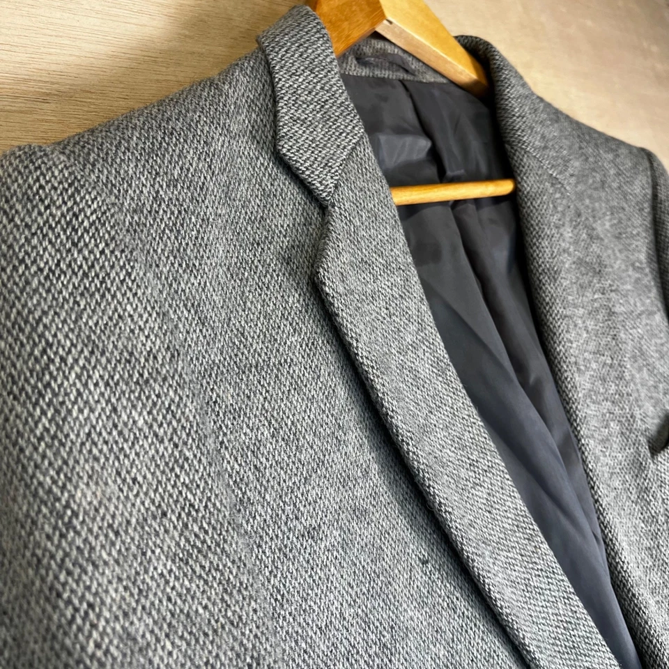 Blazer de tweed espiga Wrangler Western Wear de colección para hombre 42 gris jaspeado años 80 90 Foto 4 de 4