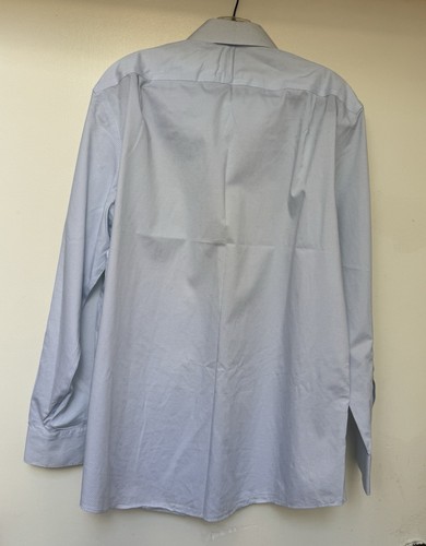 Charles Tyrwhitt Men Shirt Slim Fit Blue/White Fine Geometric Print 16.5 34in. - Picture 3 of 4