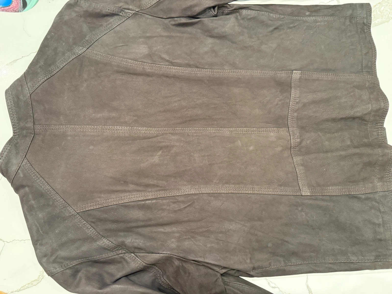 Goat Suede Racer Jacket Custom Made in Italy Chocolate Brown NWT image 5