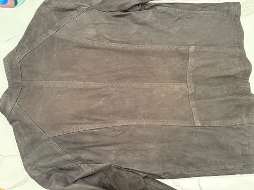 Goat Suede Racer Jacket Custom Made in Italy Chocolate Brown NWT image 5