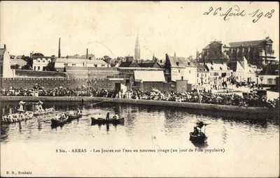 Postcard Arras Pas de Calais, Les Joutes sur l'eau au nouveau rivage,... - 3526628