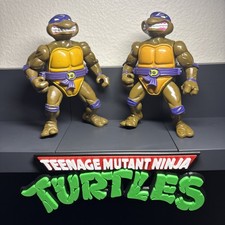1990 Vintage TMNT Storage Shell Donatello Figure Lot of 2 Teenage Turtles