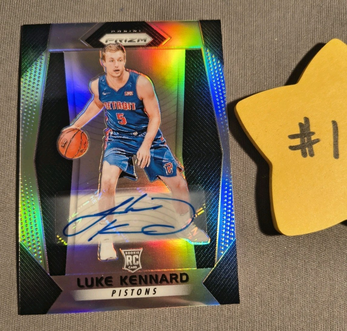 2017 Prizm #171 Luke Kennard Rookie Silver Auto (RC) Autograph LA Lakers 