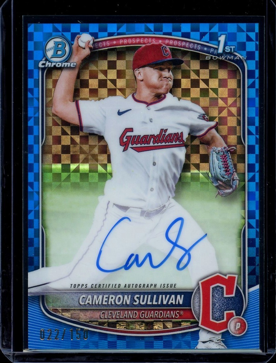 2025 1st Bowman Chrome ~ Cameron Sullivan ~ Blue X-Fractor /150 ~ Auto ~ #CPA-CS
