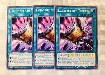 Yugioh! 3x Talent Der Drei Taktiken Commons DE NM L26D NEU Blitzversand!