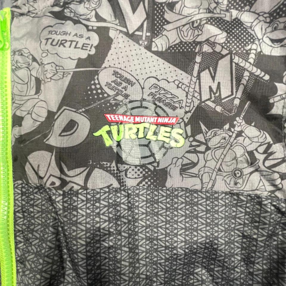 Chaqueta cortavientos Nickelodeon Teenage Mutant Ninja Turtles TMNT niños M negra Foto 4 de 4