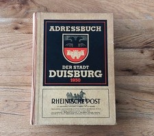 Antikes Adressbuch der Stadt Duisburg von 1950