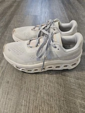 On Running Cloudmonster Shoes Womens US 7.5 Moon Fawn White Pink Cloud