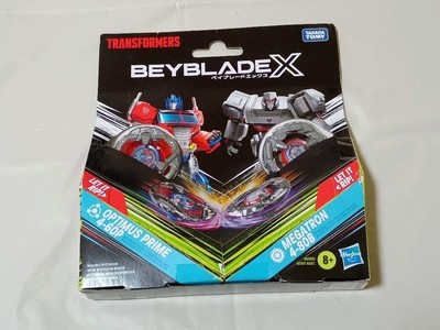 Transformers Beyblade Set Optimus Prime 4-60P & Megatron 4-80B Battle Tops Neu