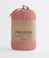 Premium 4-Piece Sheets Set Ultra Soft - Clay Color- Cal King - Brand New