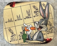 BUGS BUNNY Mouse Pad Looney Tunes Vintage 1994 9" x 8" x .25" Cartoon Images