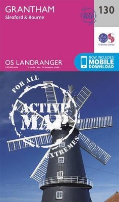 Grantham, Sleaford & Bourne (Map) OS Landranger Active Map