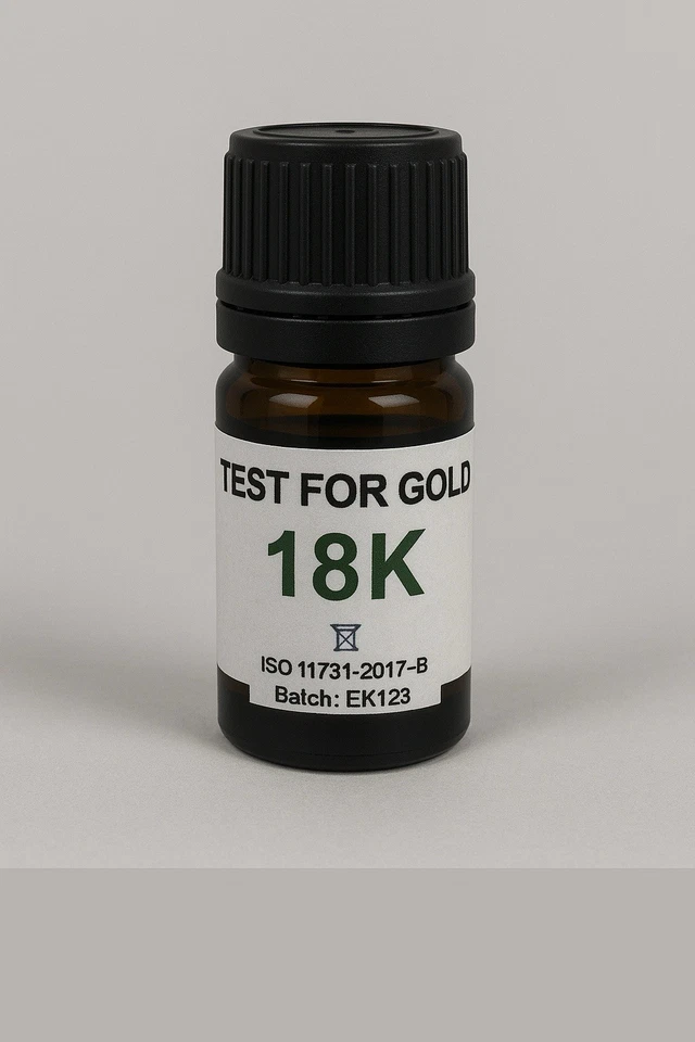 Kit test or 9K 14K 18K 24K + argent + platine + pierre – réactif bijoux maison - Photo 4/4