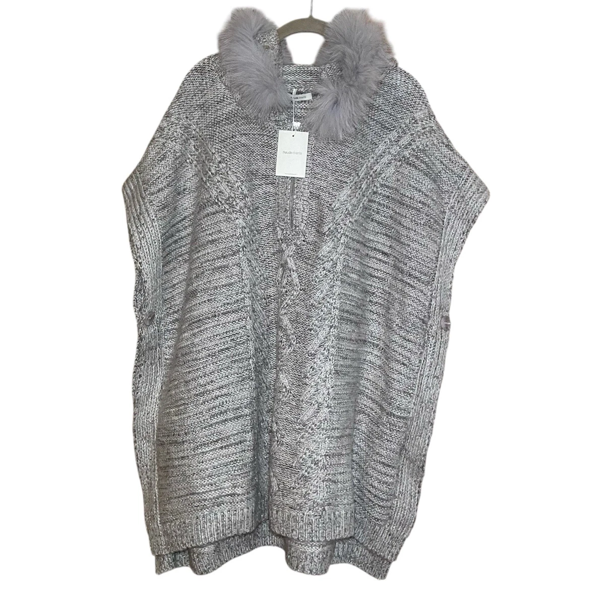 Anthropologie Knit Faux-Fur Hood NWT Anthropologie Faux Fur Hooded Sweaters for Women | Mercari main image 2