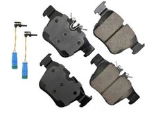 Kit de pastillas de freno de disco de cerámica Akebono EUR1872 Euro Ultra Premium, GRIS