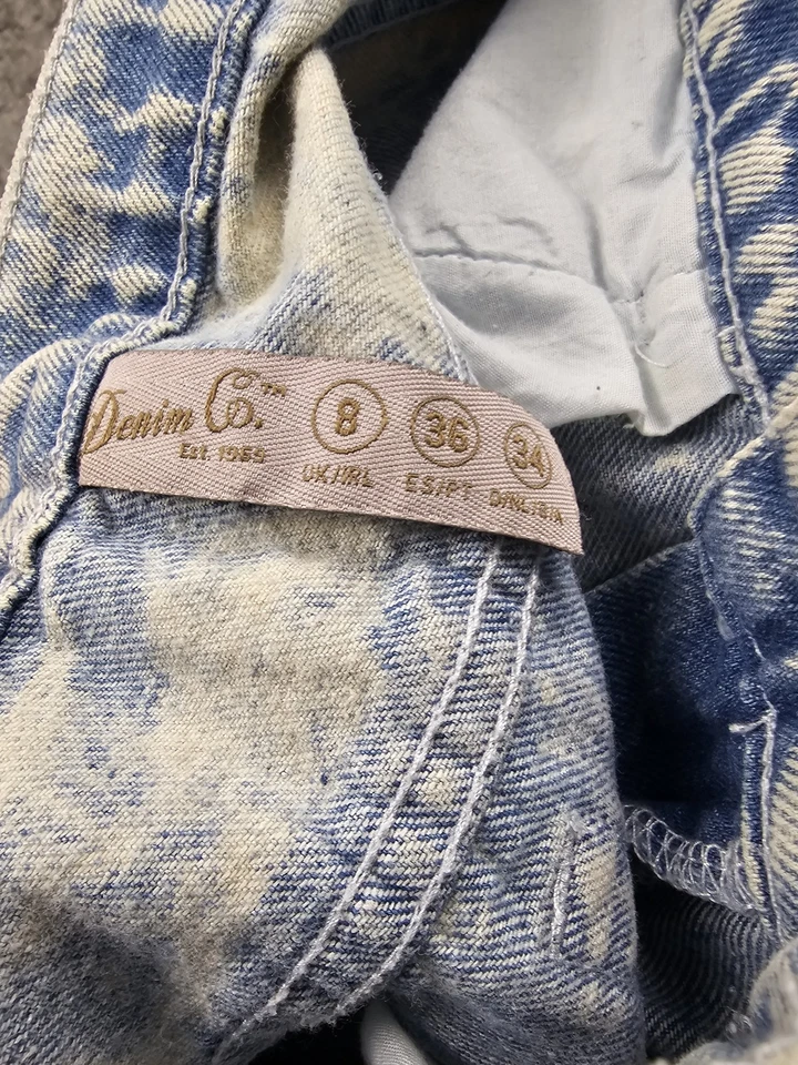 Denim Co Damen Jean Shorts Gr.36 Blau Weiß High Rise Y2K Shorts - Bild 4 von 4